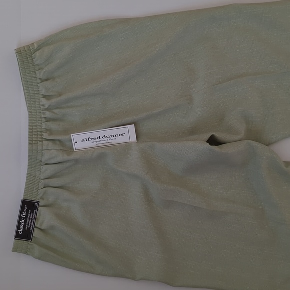 NWT Alfred Dunner Classic Fit Comfort Waist Pant 14 Proportioned Short Sage - Picture 10 of 16